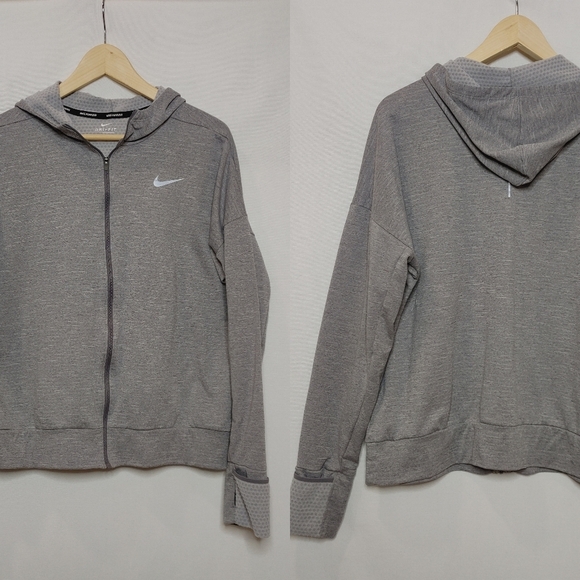 NIKE‎ THERMA SPHERE ELEMENT RUNNING HOODIE TOP AO0322 Gray Large L - Picture 1 of 11